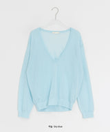 Otsuri Loose-Fit Summer Deep V-Neck Knit
