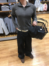 No.1841 M WM crop zip-up (3color)