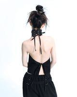 Buckle Halterneck - Black