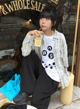 [unisex] レベア ルーズフィット リベット ドット ショート スリーブ ティー