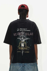 Washed Overlap Graphic Tee