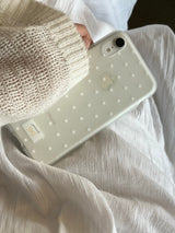 dot phonecase 반투명 도트 땡땡이 케이스 white