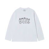 25SS ダンシングベアロゴロングスリーブTシャツ  ホワイト