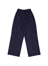 Back string pants (navy)