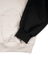 Women's Lovely Heart Raglan Embroidery Hood Zip-up OatmealBlack(FCE1ZP305W)