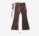 Neck Wrap Skirt Pants Set