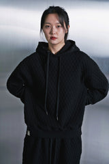 VINTAGE DIA-QUILTING HOODY (Black)