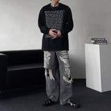 DP761471626868 ロングスリーブTシャツ withレタリング (2 colors)