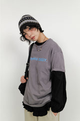 YWD ロゴTシャツ_チャコール