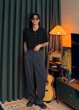 Iz Linen Collar Short-Sleeve Knit 6COLOR