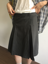 Fold wrap midi skirt (2color)