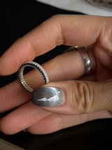 [925silver] Black berry ring