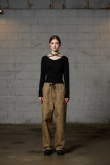 LEOPARD WIDE PANTS / BEIGE