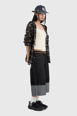 Bear Wrinkle Check Hood Shirt