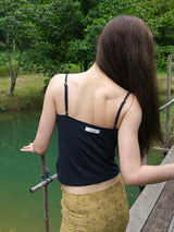Deep V-neck Sleeveless (Navy)