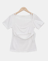 Byuren Layered Top Short Sleeve T-Shirt