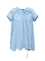  DRAPING TOP . LIGHT BLUE