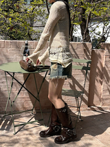 [S/S] パンチングニットワンピース