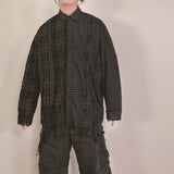 double check deconstructed shirt_black