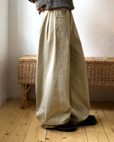 Putting Side Pintuck Wide Cotton Pants
