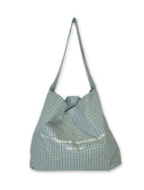 Reverse Logo Check Bag / Green