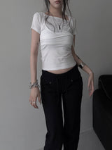 top layered short sleeves