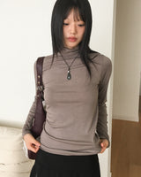 ソクベーシックレイヤード長袖タートルネックTシャツ