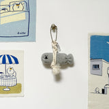 GoodLuck fish Bichon Keyring