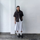 Textured Plaid Boxy Shirt