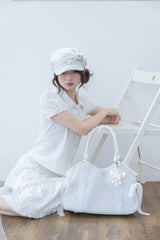 wing frill blouse(WHITE)