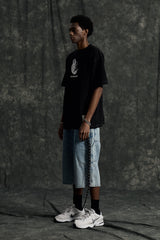 キャットピグメントTシャツ (Black)