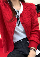 FOB Cable Knit Round Cardigan
