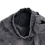 buckle cargo denim pants