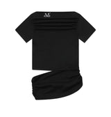 RIVA SHIRRING SLIT OFF SHOULDER HALF T