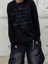 ベッド ラスト レタリング ロングスリーブTシャツ3C