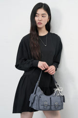 out pocket shoulder bag