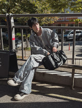 カイ ナイロン グロッシー パイピング ジップアップ