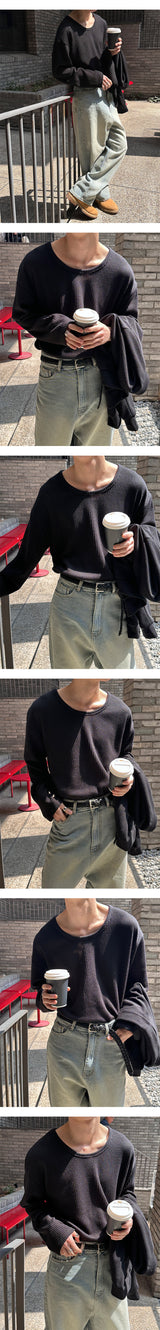 [4SEASON] Golgi u neck knit sleeves(4color)