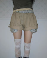 Earning Flower Roll-Up Shorts