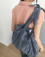 メンデルヴィンテージドットコットンシャーリングショルダーバッグ