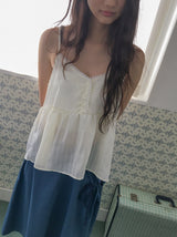Zerni V-neck Lace Bustier Layered Sleeveless