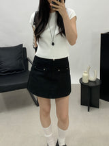 Shannon Cap Sleeveless Ribbed Short Sleeve Knit T-shirt