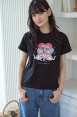 26SS★ Cherry Bestie Crop Short Sleeve Tee