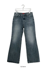 Evra Vintage Washing Semi-Bootcut Denim Pants