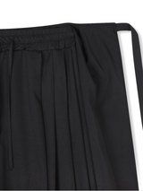 wrap skirt + pleats pants