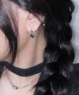  Surgical steel wave ring earrings