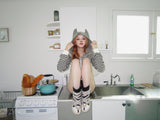 Cat hood zip-up