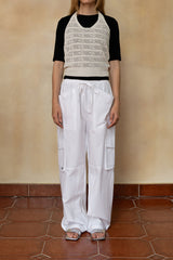 Summer knit halter top_natural ivory