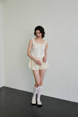 CUDDLY BALLOON SKIRT PANTS / BEIGE