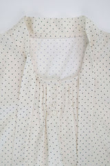 Dot button blouse_ivory